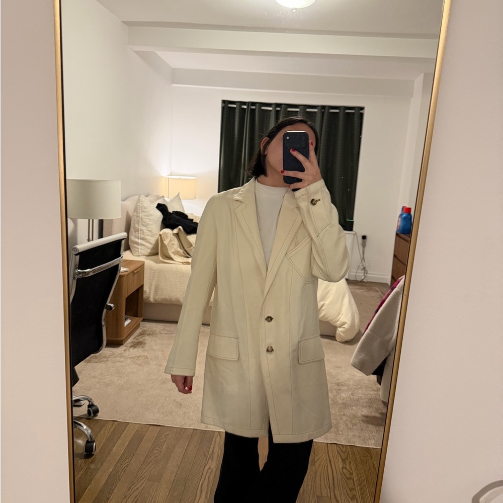 MaxMara Cream Women's Blazer Coat (thin Jean material feel)